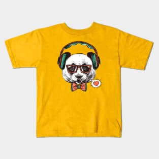 Hipster Panda Kids T-Shirt